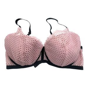 VICTORIA’S SECRET Very Sexy Lined Plunge Bra Pink and Black Size 34D